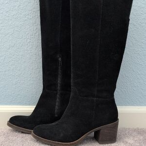 Lucky Brand Ritten Knee High Suede Black Boots